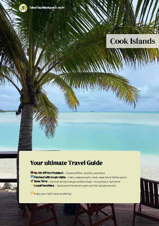 example page 0 from our offline Travel Guide for Cook Islands